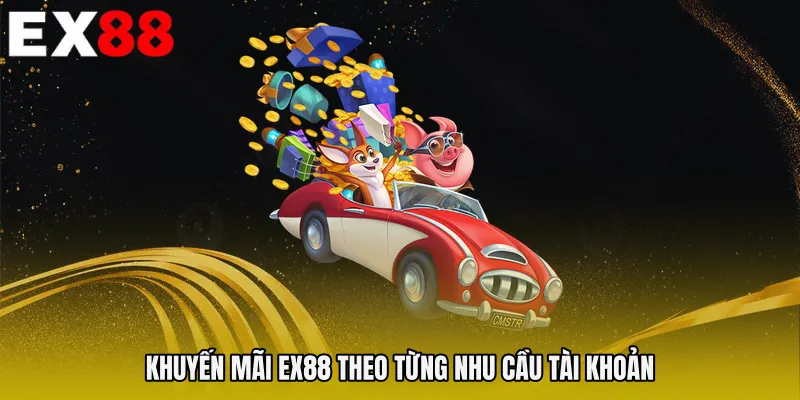 Khuyến mãi EX88 theo từng nhu cầu tài khoản